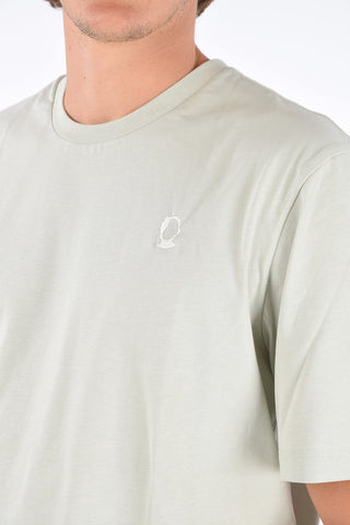 Embroidered Detail TRIPTYCH Crew-Neck T-Shirt