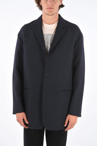 Virgin Wool Jetted Pocket LITHIUM Over-Sized Trench