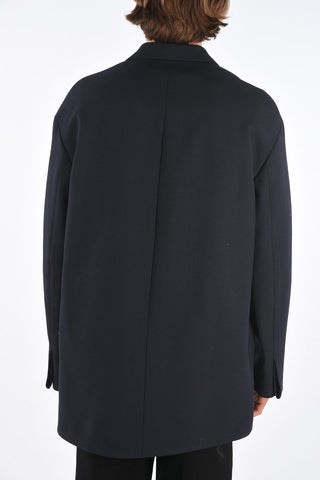 Virgin Wool Jetted Pocket LITHIUM Over-Sized Trench