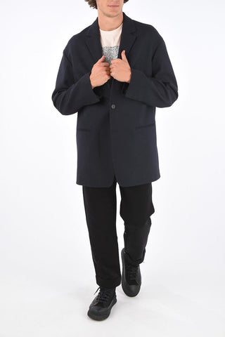 Virgin Wool Jetted Pocket LITHIUM Over-Sized Trench
