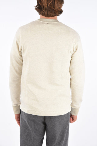 Felpa Girocollo in Cotone Melange con Patch 