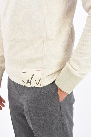 Felpa Girocollo in Cotone Melange con Patch 