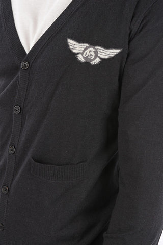 cardigan in cashmere e seta