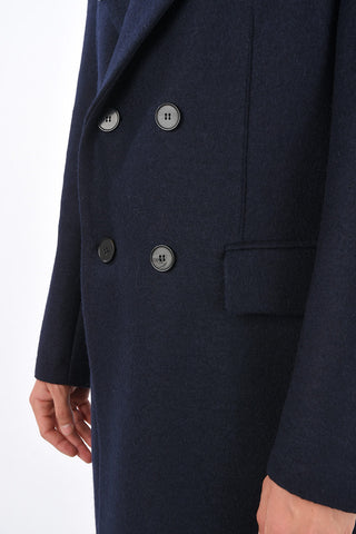 virgin wool double breasted Chesterfield coat
