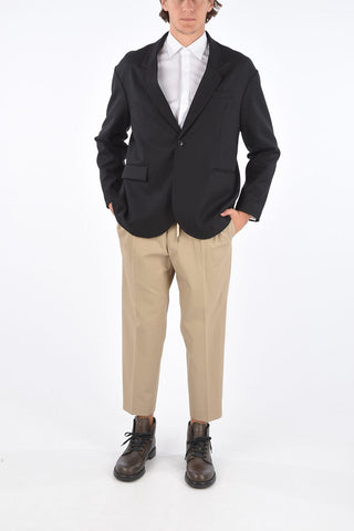 center vent notch lapel 1-button blazer