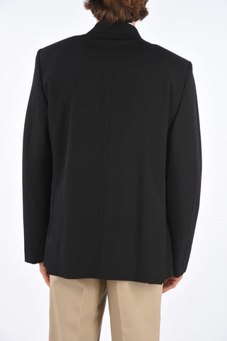 side vents notch lapel hidden closure blazer