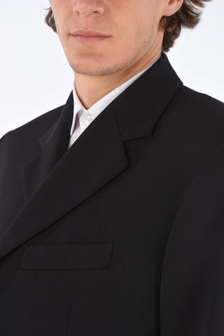 side vents notch lapel hidden closure blazer