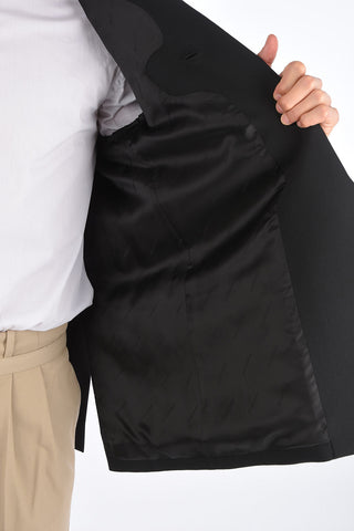side vents notch lapel hidden closure blazer