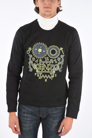 lurex crew-neck sweatshirt