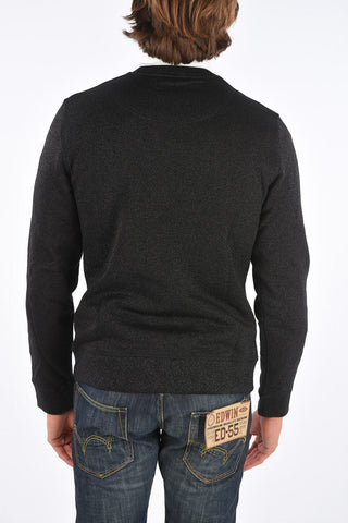 lurex crew-neck sweatshirt