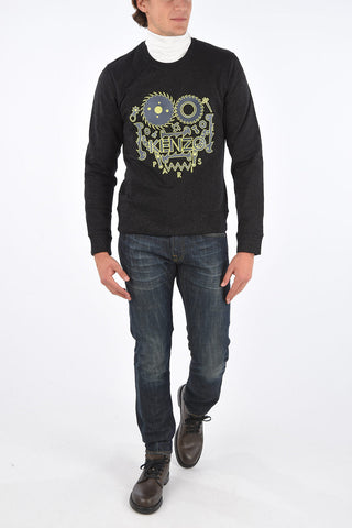 lurex crew-neck sweatshirt