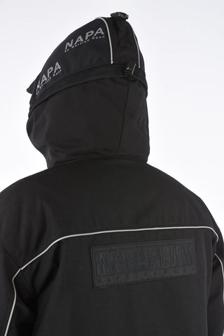 MARTINE ROSE Padded EPOCH 3.0 Bomber with Logoed Meshed Hood