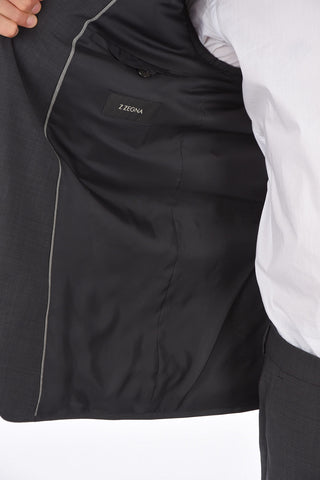ZZEGNA side vents notch lapel 2-button suit