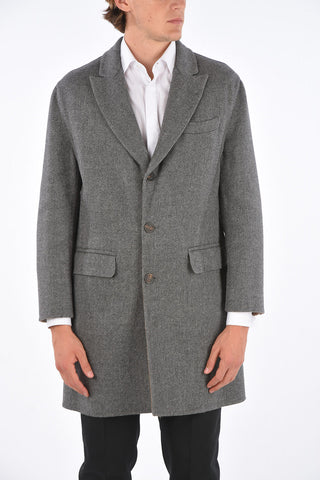 plain herringbone chesterfield coat