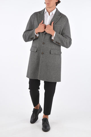 plain herringbone chesterfield coat