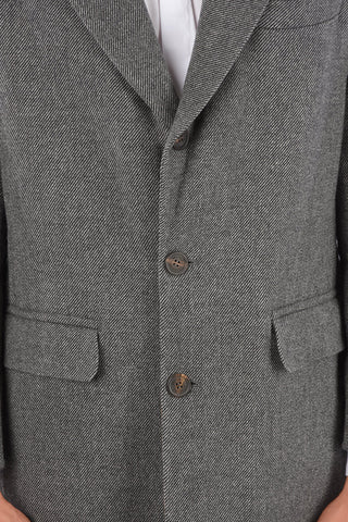 plain herringbone chesterfield coat