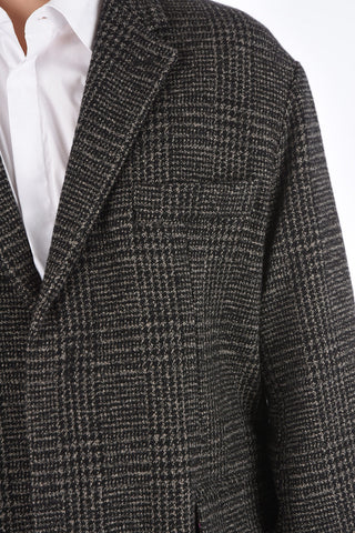 district check hidden closure chesterfield coat
