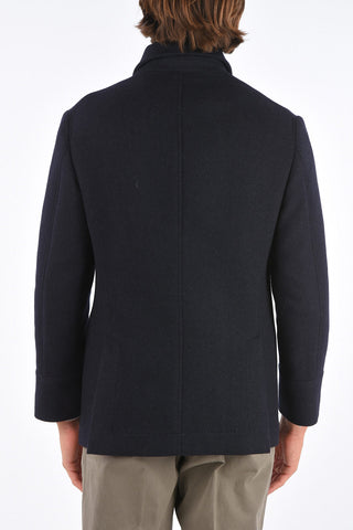 virgin wool double breasted coat