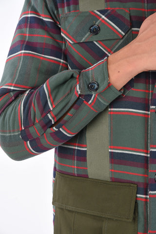 checked utility fatigue jacket