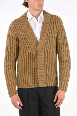 v-neck virgin wool cardigan