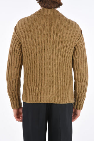 v-neck virgin wool cardigan