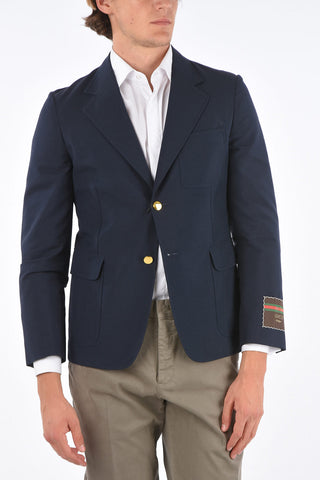center vent notch lapel 2-button blazer