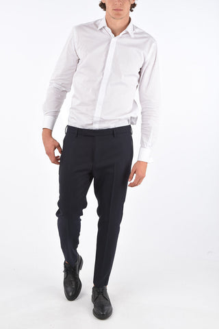 virgin wool belt loops trousers
