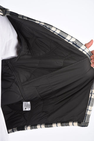 checked padded shirt