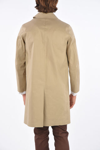 hidden closure balmacaan coat
