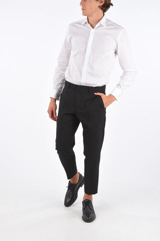 virgin wool belt loops trousers