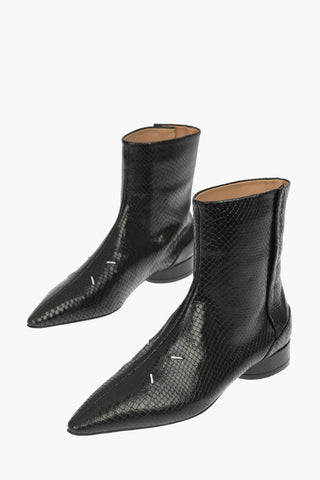 MM22 Cone Heel Leather Boots 2,5cm