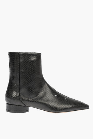 MM22 Cone Heel Leather Boots 2,5cm