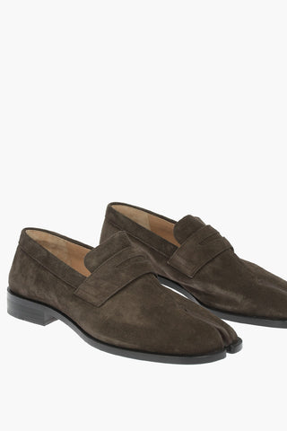 MM22 Mocassini Tabi in Pelle Scamosciata