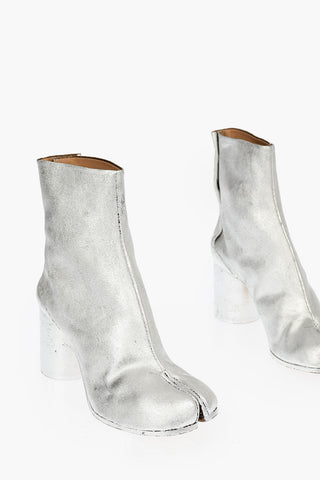 MM22 Patent Leather Tabi Boots 8cm