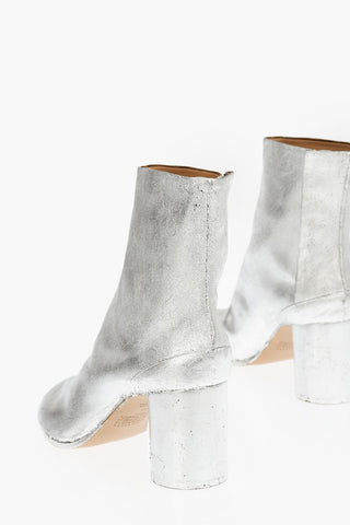 MM22 Patent Leather Tabi Boots 8cm