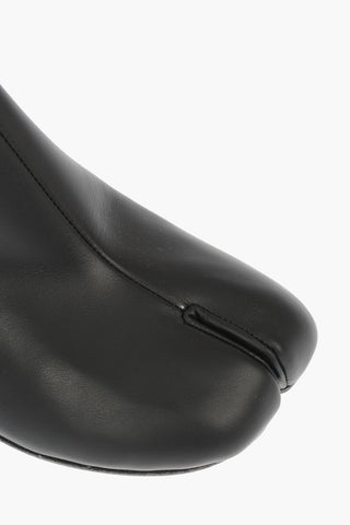 MM22 Leather Boots with Curved Heel