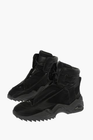 MM22 Faux Leather High Sneakers