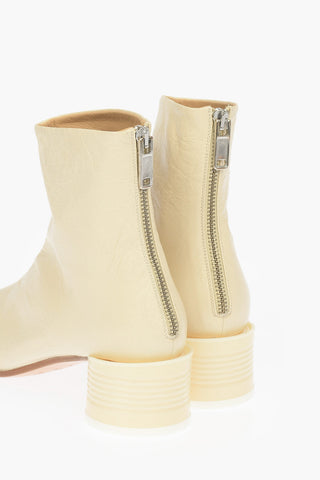 MM6 Stivaletto in Pelle con Tacco a Lattina