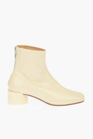MM6 Stivaletto in Pelle con Tacco a Lattina