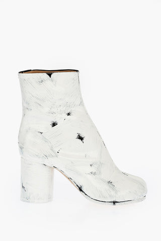 MM22 Patent Leather Tabi Boots 8cm