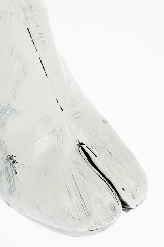 MM22 Patent Leather Tabi Boots 8cm