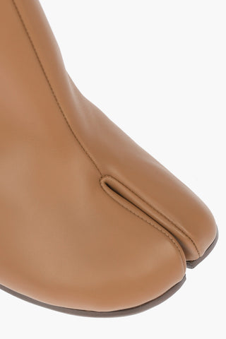 MM22 Leather Tabi Booties 8 cm