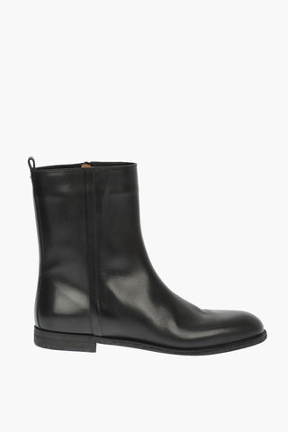 MM22 Zipped Leather Boots