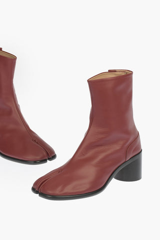 MM22 Leather Tabi Boots 6cm