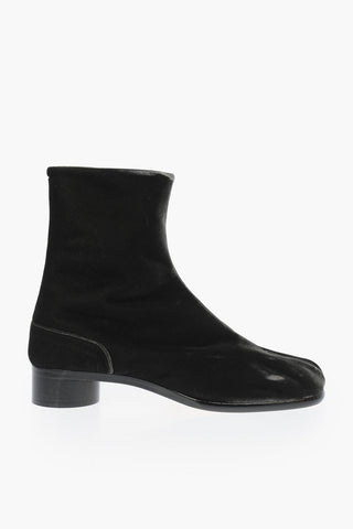 MM22 Velvet Tabi Boots 3cm