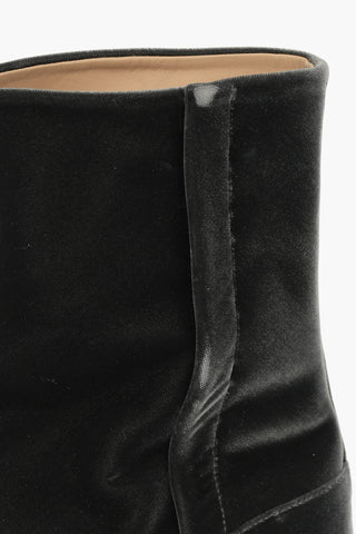 MM22 Velvet Tabi Boots 3cm