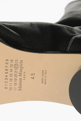 MM22 Velvet Tabi Boots 3cm