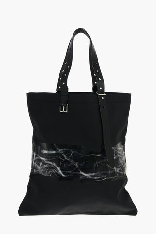 MM11 Borsa Shopping in tessuto con doppio manico