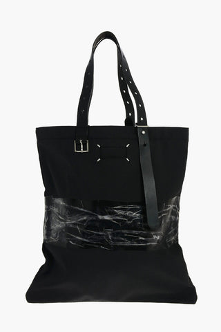 MM11 Borsa Shopping in tessuto con doppio manico