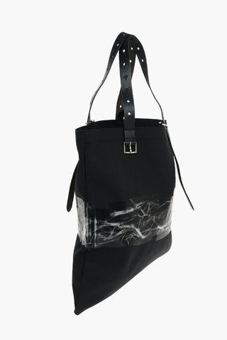 MM11 Borsa Shopping in tessuto con doppio manico